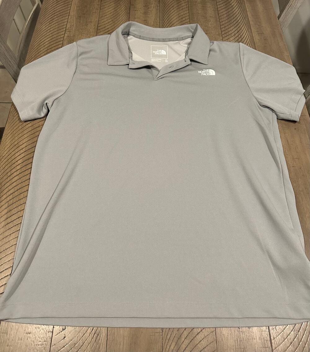 The North Face Men's Gray FlashDry Athletic Golf Polo SS Shirt Size XL